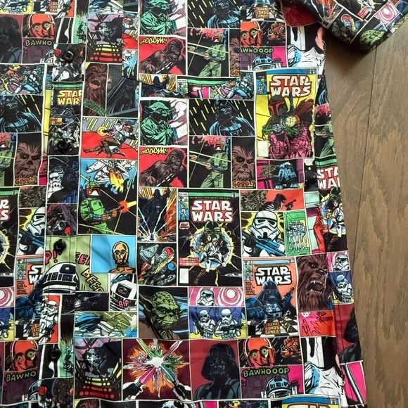RSVLTS Star Wars shirt comic to the dark side Button Up Shirt Size Large L - Picture 3 of 16